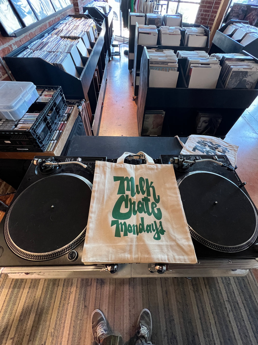 Milk Crate Mondays- MCM Canvas Record Tote